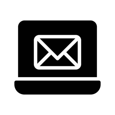 Online mesaj Glifler vektör simgesi