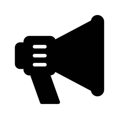 megafon Glifler vektör simgesi