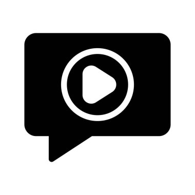 Görüntülü sohbet Glifler vektör simgesi