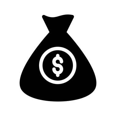 ödeme çanta Glifler vektör simgesi