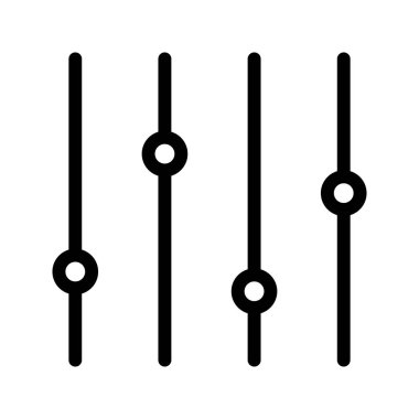 Denetim satırı vektör simgesi
