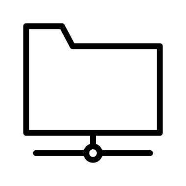 Klasör paylaşımı satırı vektör simgesi