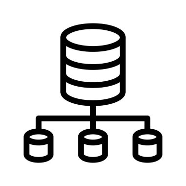 sunucu bağlantı satırı vektör simgesi