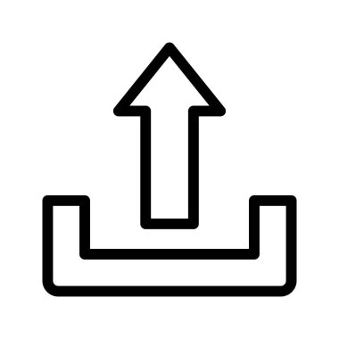 ok çizgi vektör simgesi yükle