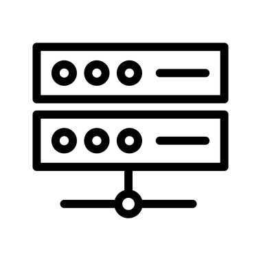 sunucu satırı vektör simgesi