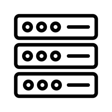 depolama satırı vektör simgesi