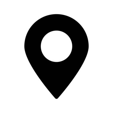konumu PIN glif vektör simgesi
