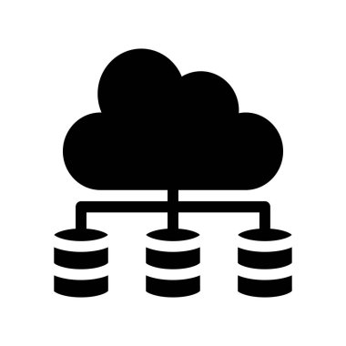 Server bulut bağlantı hattı simgeleri