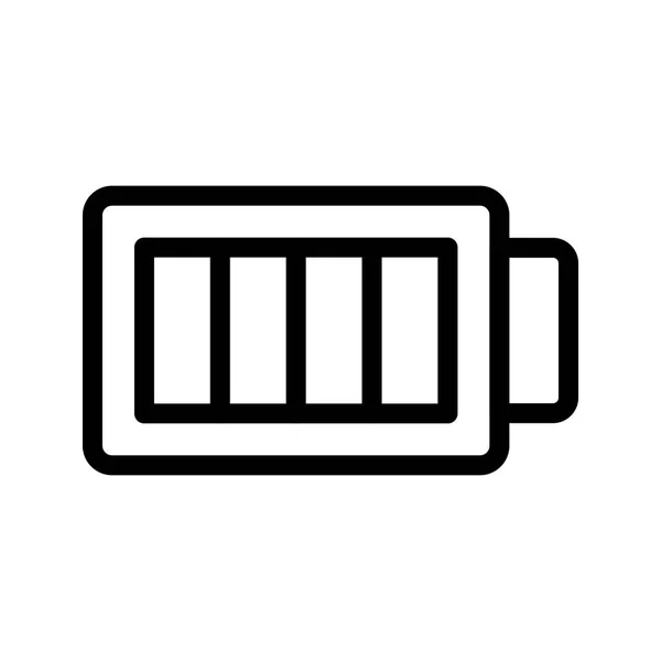 Batterij Lijn Vector Pictogram — Stockvector