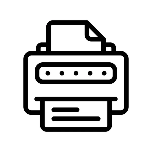 Printer Lijn Vector Pictogram — Stockvector