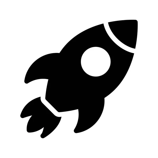 Rocket Glyph Vector Icon — Stock Vector