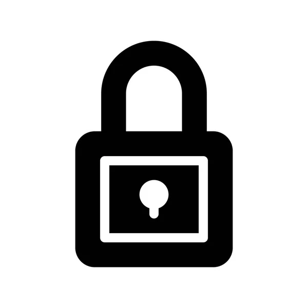 Security Lock Glyph Vector Icon — Stock Vector