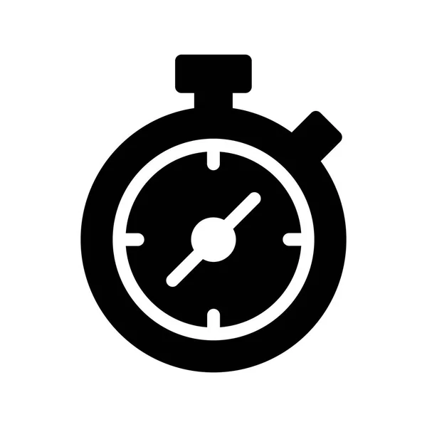 Timer Glyphen Vektor Symbol — Stockvektor