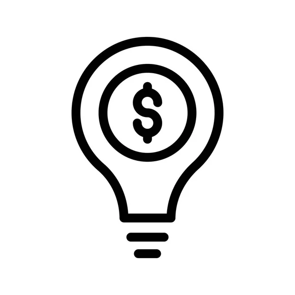 Idea Payment Line Vector Icon — Stock Vector