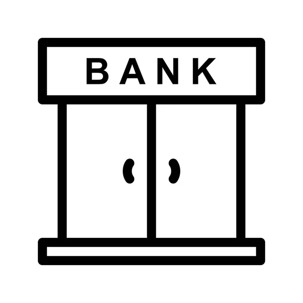 Línea Bancaria Vector Iconos — Vector de stock