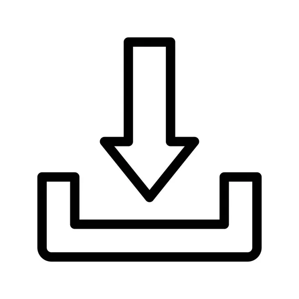 Flèche Ligne Téléchargement Vecteur Icône — Image vectorielle