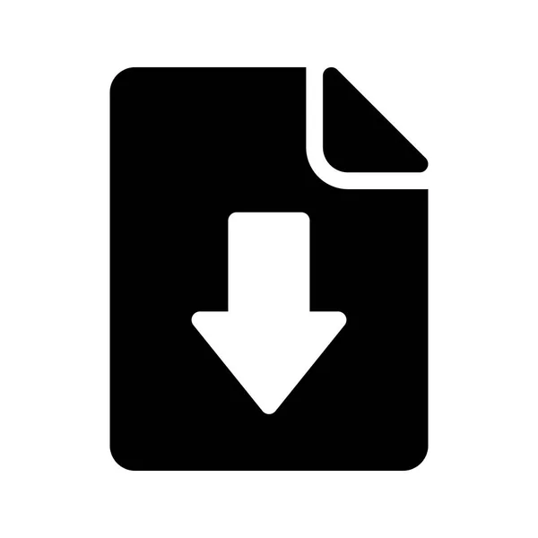 Icônes Ligne Téléchargement Fichier — Image vectorielle