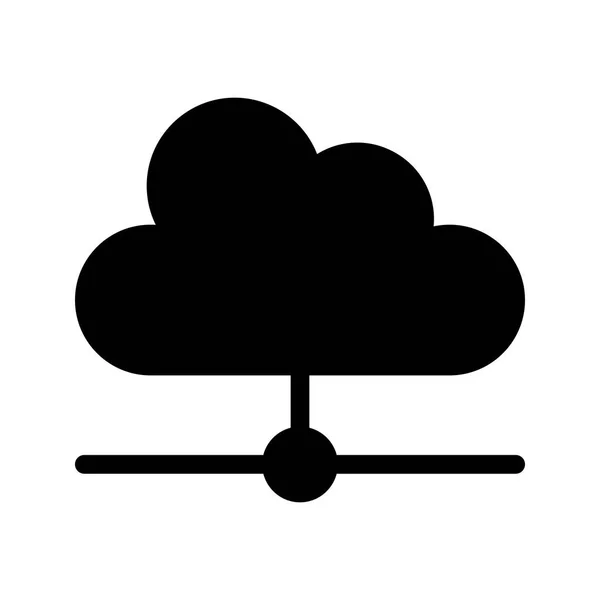 Iconos Línea Compartir Nube — Archivo Imágenes Vectoriales