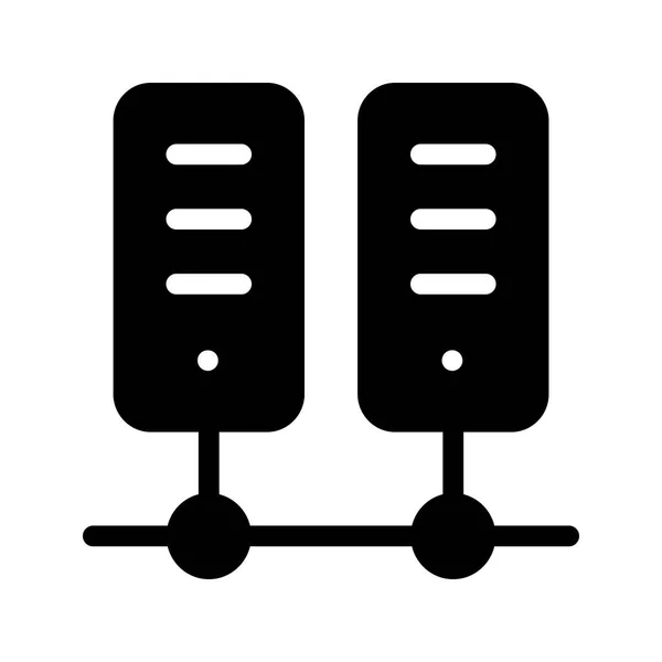 Ikona Čáry Sdílené Složky Serveru — Stockový vektor