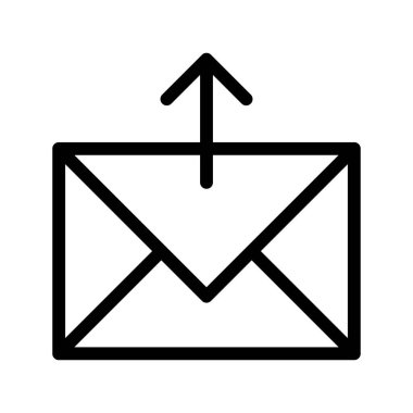 message upload line vector icon