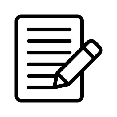 document write line vector icon