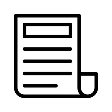 Gazete çizgi vektör simgesi