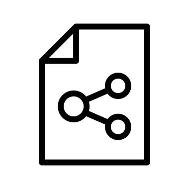 Dosya paylaşım satırı vektör simgesi