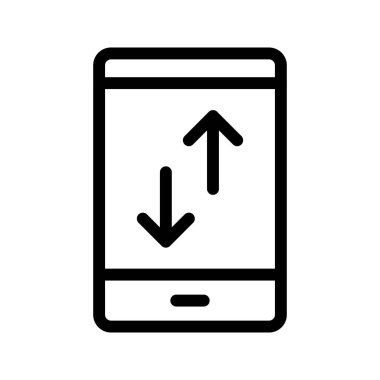 hareket eden download upload satırı vektör simgesi