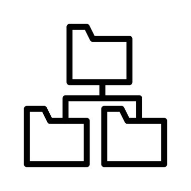 Klasör Paylaşım satırı vektör simgesi