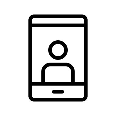 Mobil hesap satırı vektör simgesi