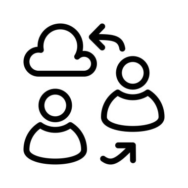 Kullanıcı bulut Satım satırı vektör simgesi