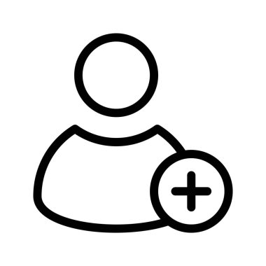 Kullanıcı ekleme satırı vektör simgesi