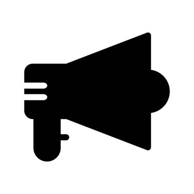 Megafon glif vektör simgesi