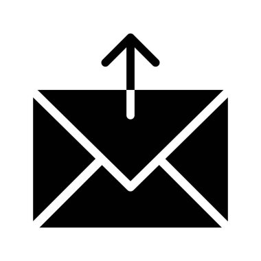 mesaj upload glif vektör simgesi