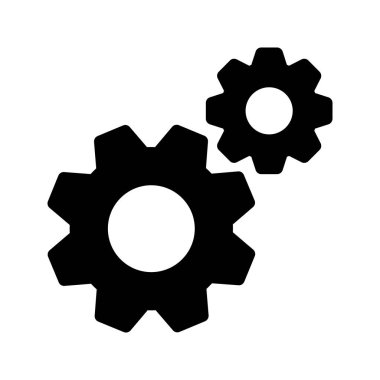 ayar glif vektör simgesi