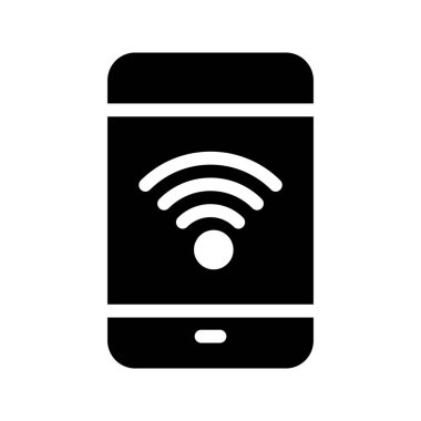 hareket eden wifi glif vektör simgesi