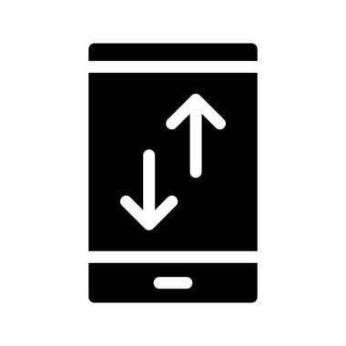 hareket eden download upload glif vektör simgesi