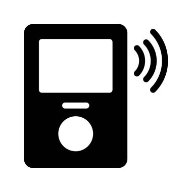 WiFi aygıt glif vektör simgesi