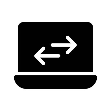 Dizüstü Döviz glif vektör simgesi