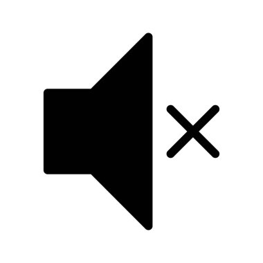 sessiz glif vektör simgesi