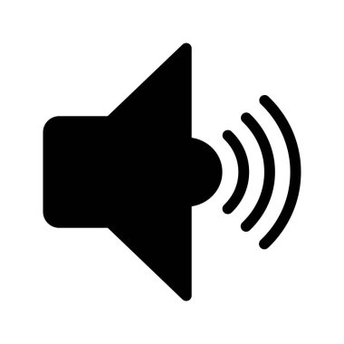 Ses glif vektör simgesi