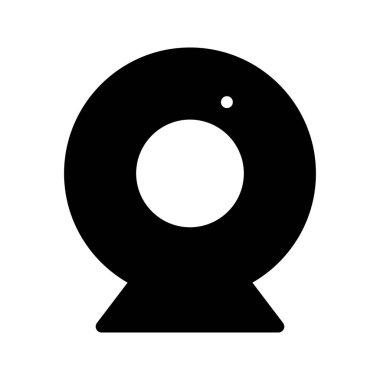 Web cam glif vektör simgesi