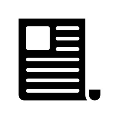 Gazete Kabartma Vektörü Simgesi