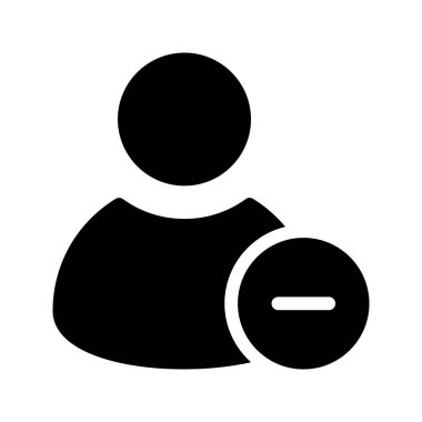 kullanıcıyı kaldırmak glif vektör simgesi