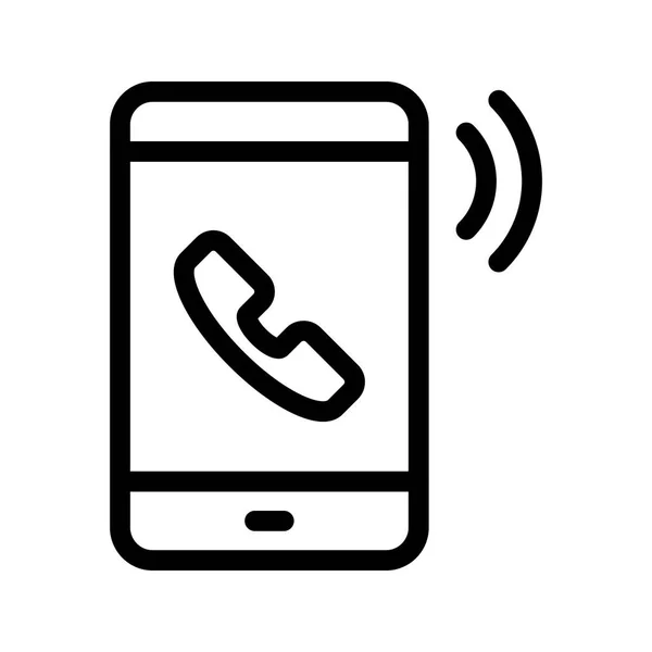 Mobile Call Line Vector Icon — Wektor stockowy