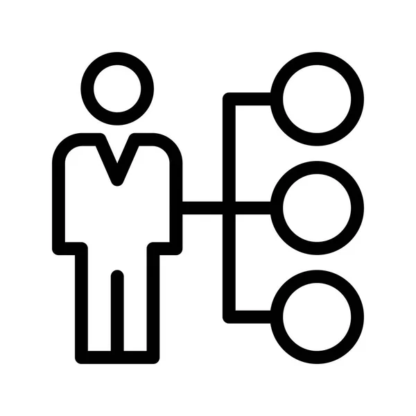 Hiërarchie Lijn Vector Pictogram — Stockvector