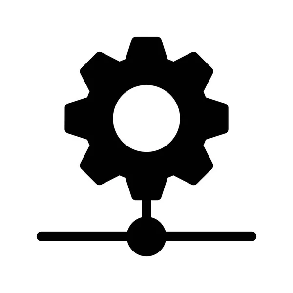 Paramètre Partager Glyphe Vecteur Icône — Image vectorielle