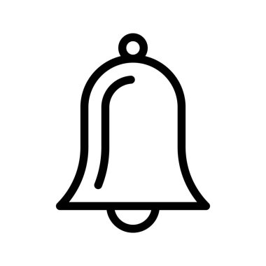 Bell çizgi vektör simgesi