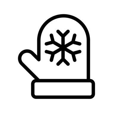 kış eldiven satırı vektör simgesi