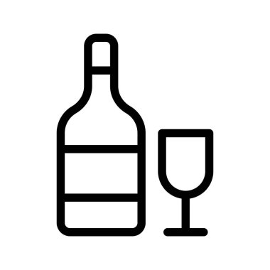 şarap çizgisi vektör simgesi